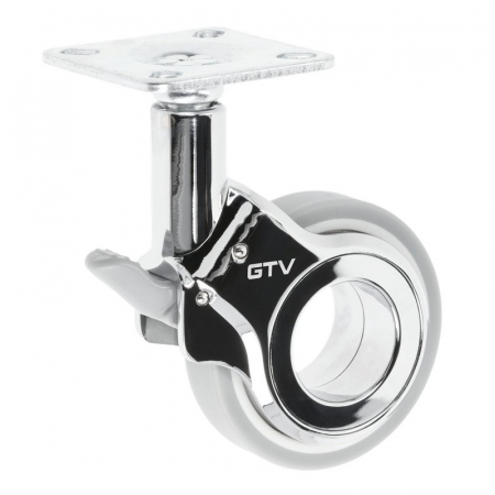 Accesorii mobilier - Rotila Gira cu frana Ø 60 mm, finisaj gri+crom