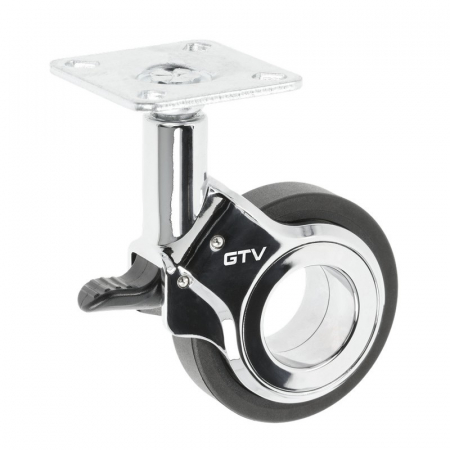 Accesorii mobilier - Rotila Gira cu frana Ø 60 mm, finisaj negru+crom