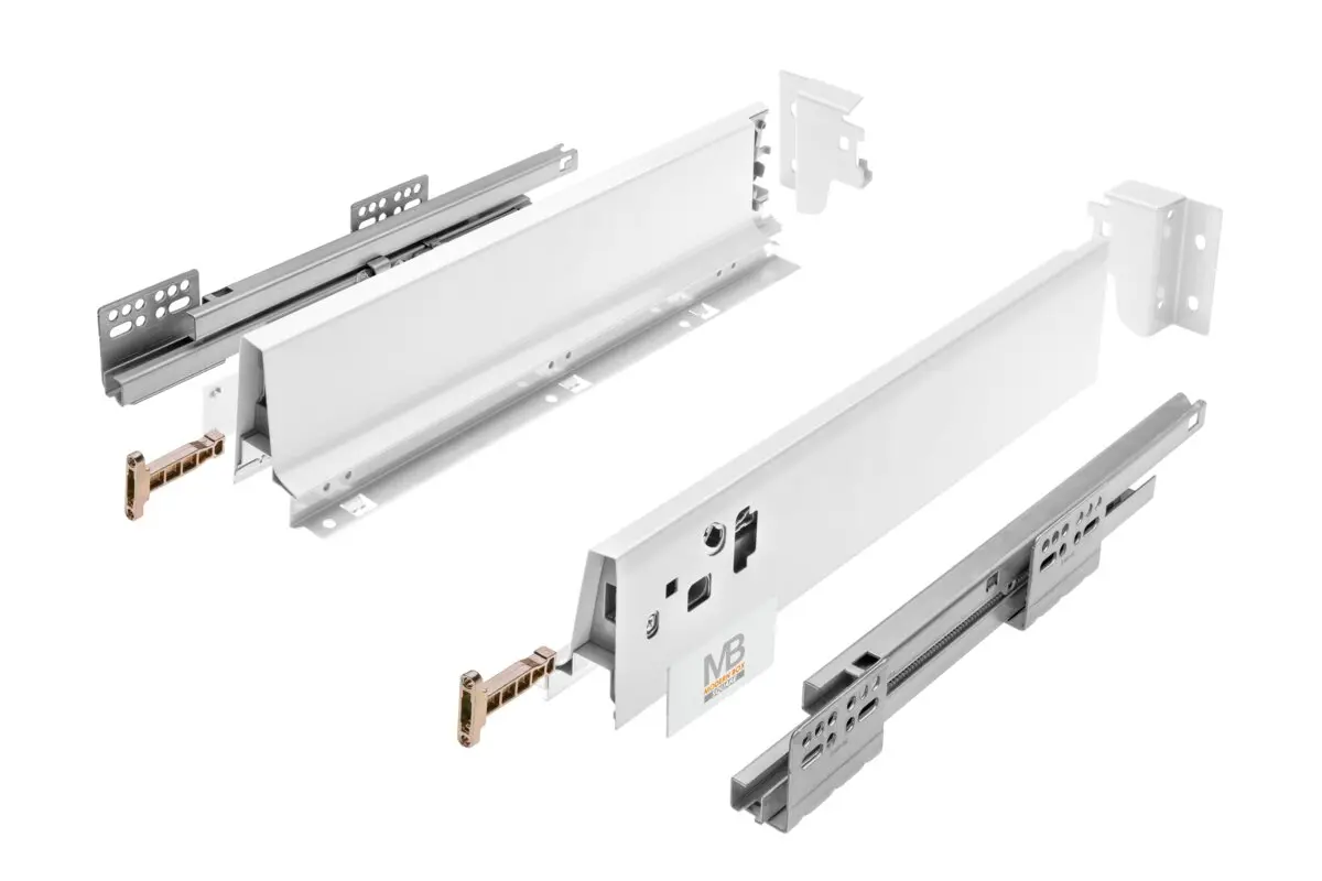Feronerie usi si sertare - Set sertar Modern Box adancime 250 mm, finisaj alb