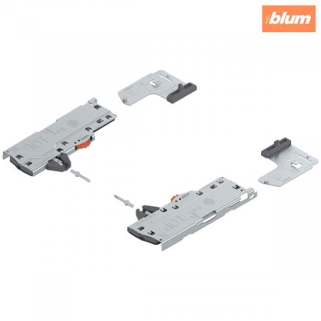 Accesorii mobilier - set (Unitate TIP-ON BLUMOTION + Declanşator + Adaptor), pentru LEGRABOX, pentru MOVENTO, Tip S0, NL=270-300 mm, Greutate totală a extragerii=0-10 kg, dreapta+stânga, finisaj alb T60L7040