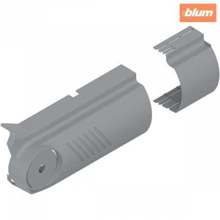 Sisteme deschidere usi - Sistem de ridicare pentru uşă pliantă AVENTOS HF, Capac de acoperire pentru mecanismul de ridicare, striat, stânga, pentru SERVO-DRIVE, finisaj gri deschis 21F8001