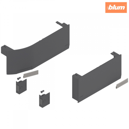 Accesorii mobilier - Sisteme de ridicare AVENTOS HK top, Capac de acoperire pentru mecanismul de ridicare (incl. Comutator declanşare cu montare în cant, inclus), neted, dreapta+stânga, pentru SERVO-DRIVE, finisaj gri-înc