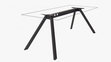 Structuri pentru mese si birouri - Structura pentru masa sau birou Most, pentru lungime blat 1800 mm, finisaj negru
