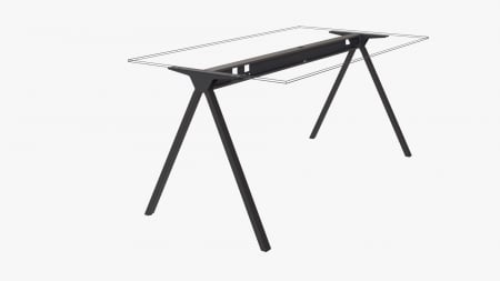 Structuri birou - Structura pentru masa sau birou Teen, pentru lungime blat 1000 mm, finisaj negru