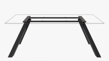 Structura pentru masa sau birou Aster 80x80, pentru lungime blat 1600 mm, finisaj negru [1]