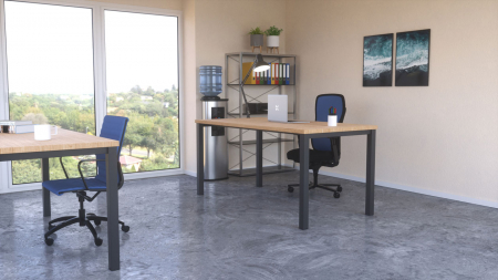 Structura pentru masa sau birou Hubo 800, pentru lungime blat 1800 mm, finisaj negru [1]