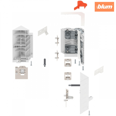 Accesorii mobilier - SYNCROMOTION set, înălţime D, finisaj în culoare "Seidenweiss" (alb sidefat) Z33D00E0A6