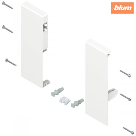 Accesorii mobilier - TANDEMBOX Suporturi de front, înălţime C, pentru extragere interioară cu 1x lonjeron, dreapta+stânga, pentru TANDEMBOX antaro, finisaj în culoare "Seidenweiss" (alb sidefat) ZIF.74C0