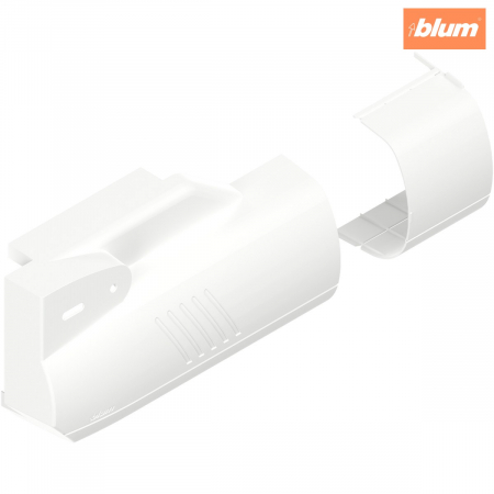 Accesorii mobilier - Uşa pivotantă AVENTOS HK, Capac de acoperire pentru mecanismul de ridicare, striat, stânga, pentru SERVO-DRIVE, finisaj în culoare "Seidenweiss" (alb sidefat) 21K8001