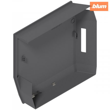 Uşă pivotantă mică AVENTOS HK-S, Capac de acoperire pentru mecanismul de ridicare, neted, dreapta, finisaj gri închis 20K8A21 [1]