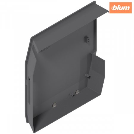 Uşă pivotantă mică AVENTOS HK-S, Capac de acoperire pentru mecanismul de ridicare, neted, stânga, finisaj gri închis 20K8A21 [1]