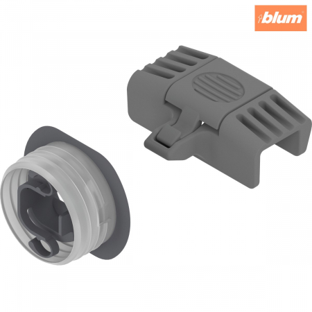 Legrabox - Blum - Zăvor pentru sertar interior, pentru LEGRABOX/MERIVOBOX, finisaj gri-indium mat/gri închis ZI7.0M07