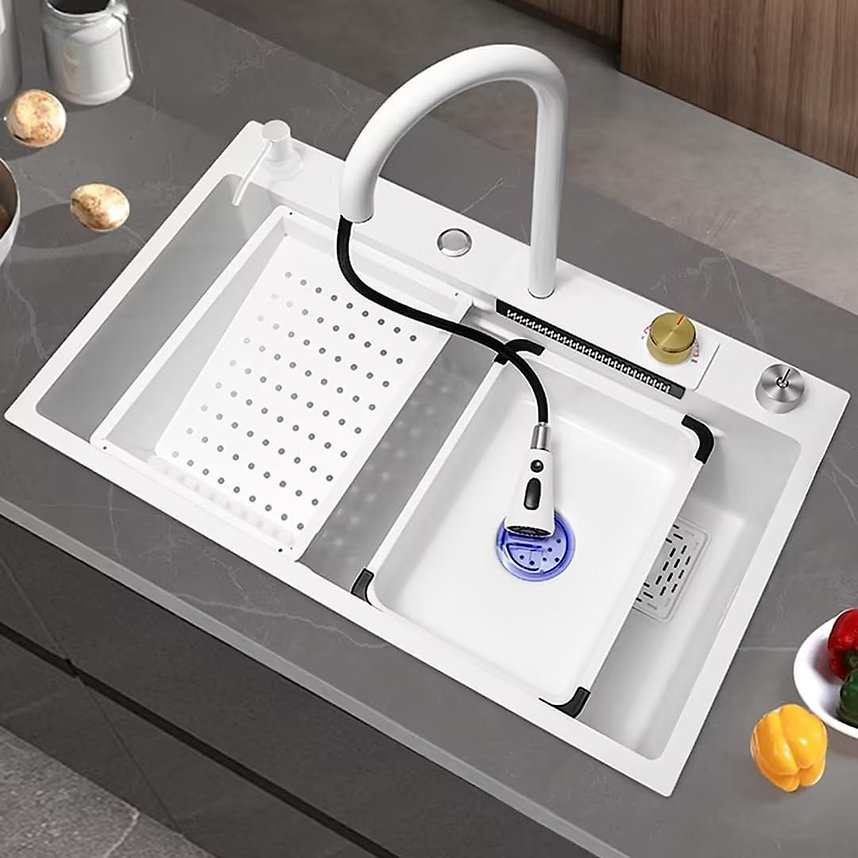 Chiuveta Bucatarie Multifunctionala Aquos Alb [22]