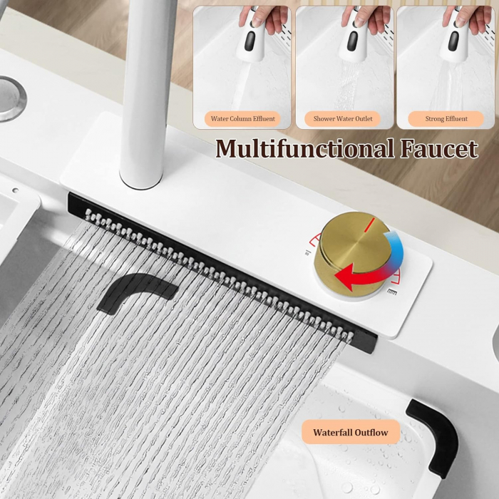 Chiuveta Bucatarie Multifunctionala Aquos Alb [19]