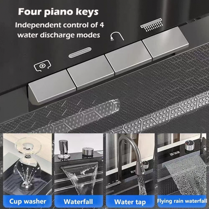 Chiuveta Bucatarie Multifunctionala Riva Gri Inchis [7]