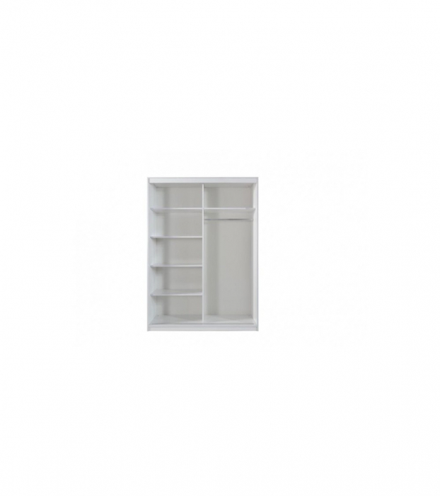 Dulap A01 Gri cu Oglinda, 150cm Lungime [3]