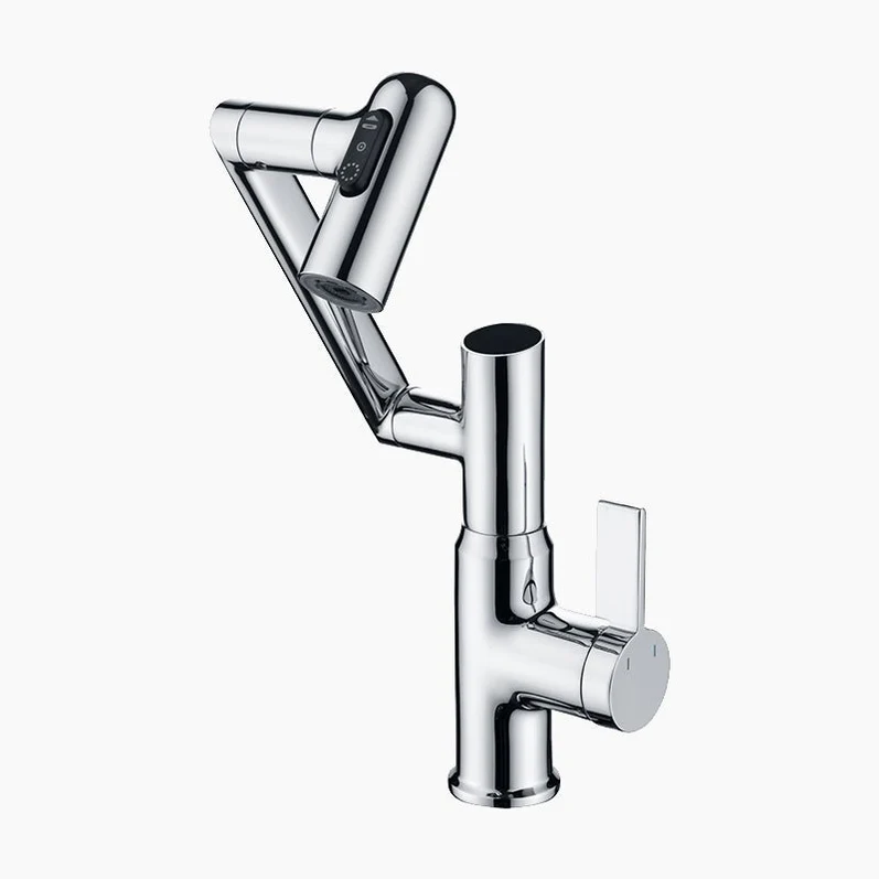 Robinet Rotativ Silver, S01, cu afișaj digital pentru apă caldă și rece, design cu braț mecanic, rotație tridimensională  la 1080° [2]