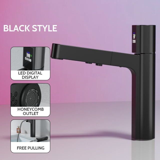 Robinet S98, Afisaj Digital Al Temperaturii, Culoare Negru [3]