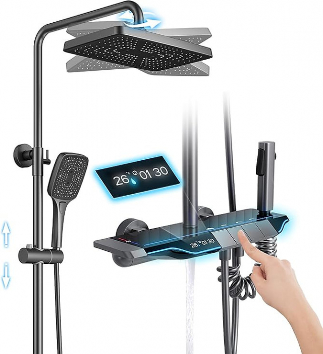 Set coloana dus S21, display digital, afisare temperatura, 4 functii integrate [9]
