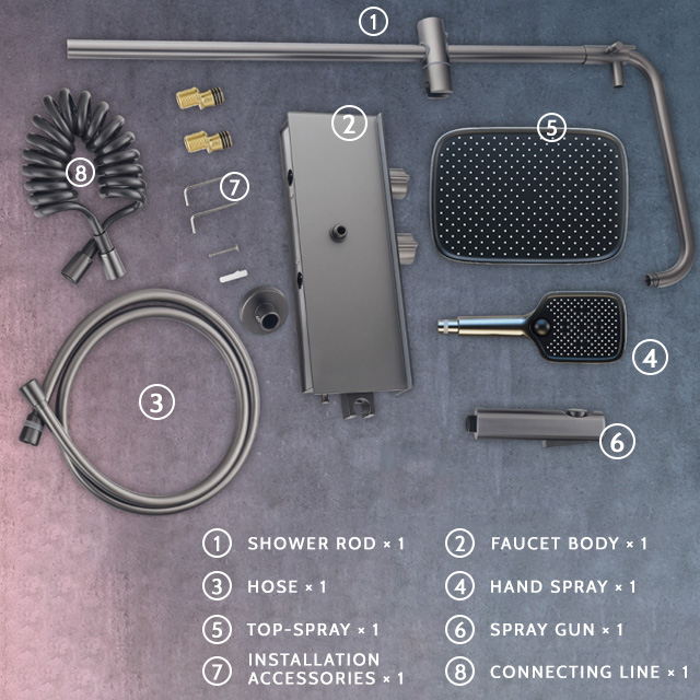 Set coloana dus S23, display digital, afisare temperatura [11]