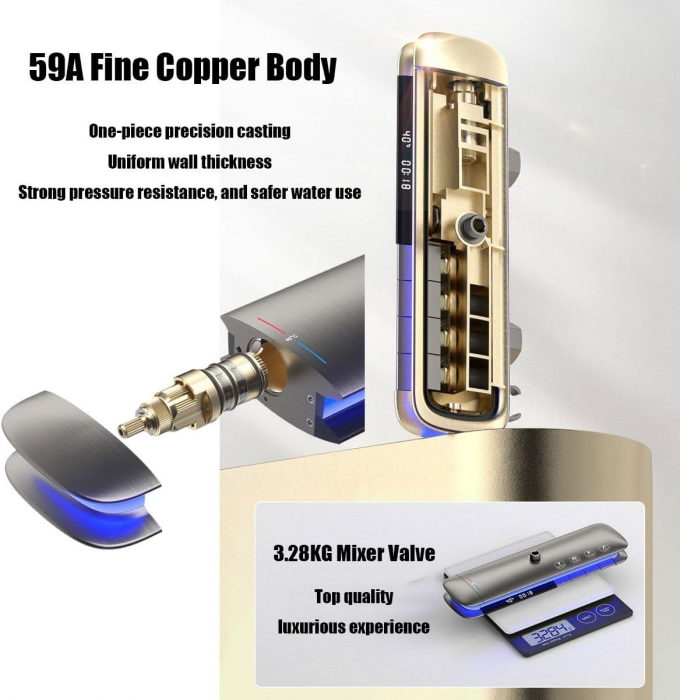 Set coloana dus S24, display digital, afisare temperatura [10]