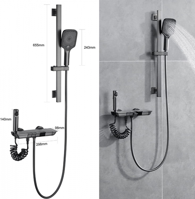 Set coloana dus S25, display digital, afisare temperatura [3]