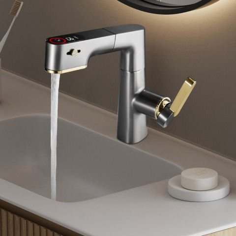 Baterie Chiuveta Cu Ecran Digital, S03, Gri [5]