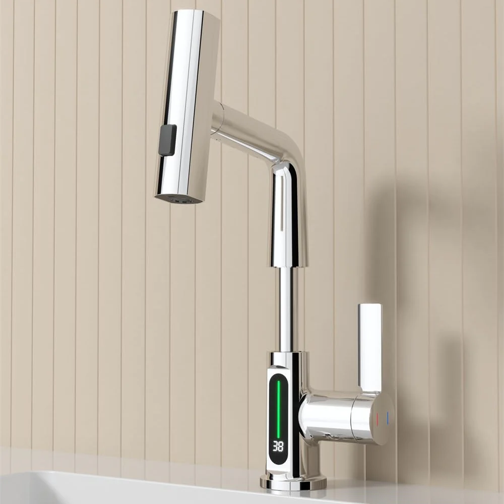 Baterie Chiuveta Cu Ecran Digital, Racord 35 mm, 30 x 20 cm S02-Silver [5]