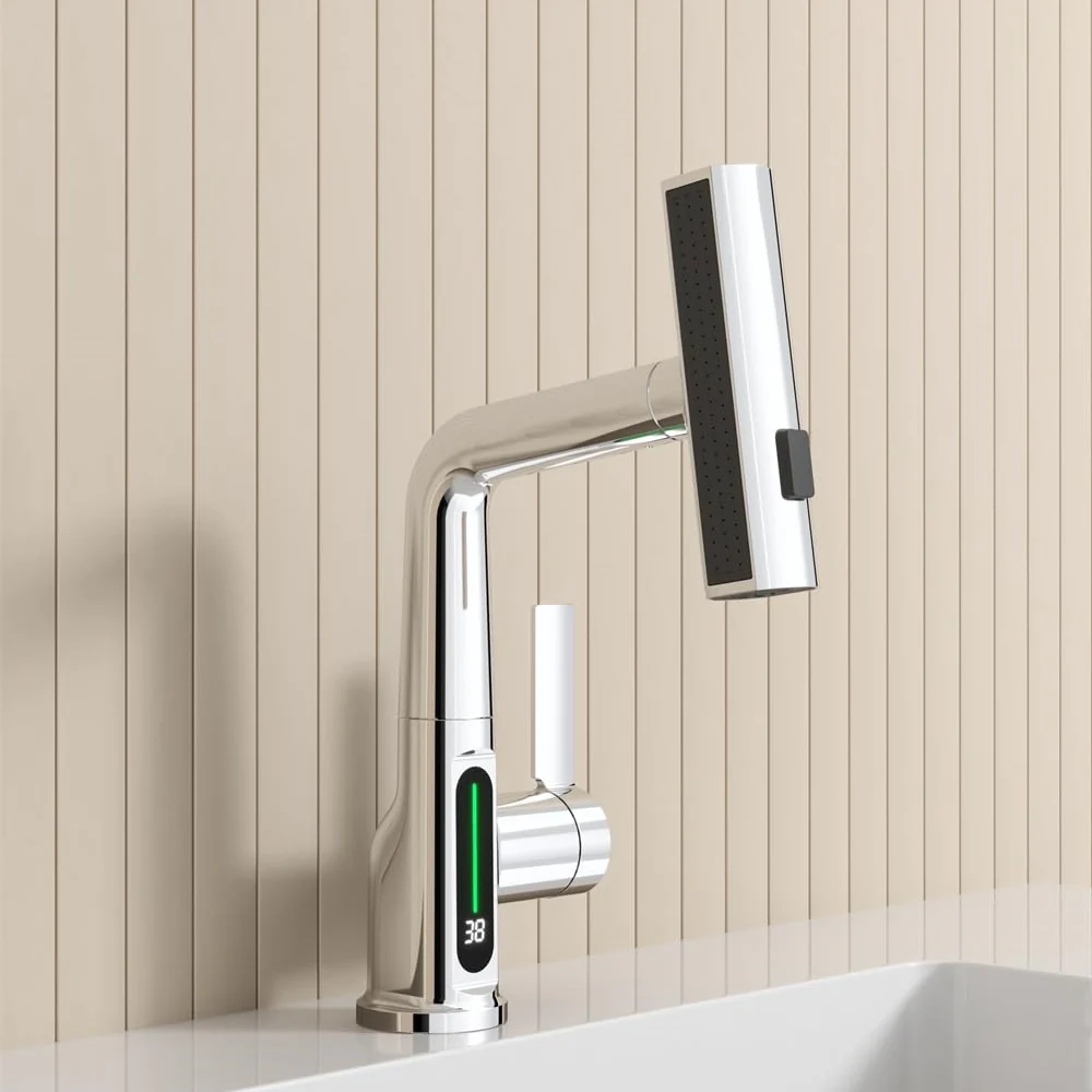 Baterie Chiuveta Cu Ecran Digital, Racord 35 mm, 30 x 20 cm S02-Silver [8]