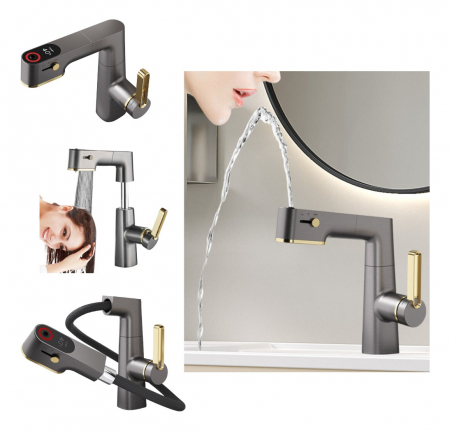 Baterie Chiuveta Cu Ecran Digital, S03, Gri [7]