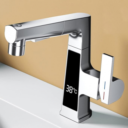 Baterie Lavoar Cu Ecran Digital, S04, Silver, 3 moduri spalare [6]