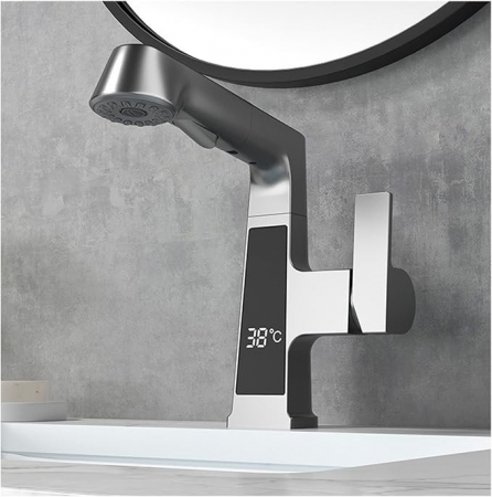 Baterie Lavoar Cu Ecran Digital, S04, Silver, 3 moduri spalare [5]