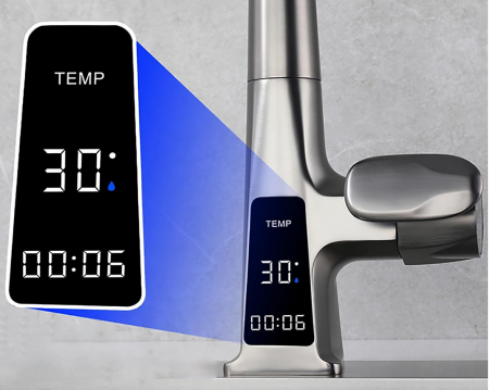 Baterie Lavoar Cu Ecran Digital, S05, Gri, 3 moduri spalare [4]