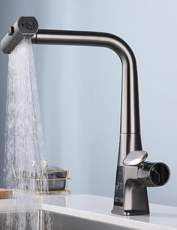 Baterie Lavoar Cu Ecran Digital, S05, Gri, 3 moduri spalare [7]