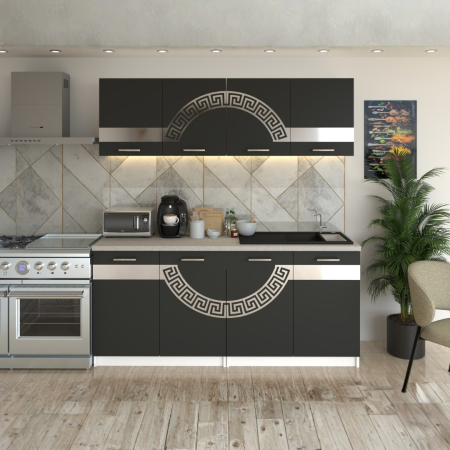 BUCATARIE - Bucatarie Verona Gri ( Silver ) 180CM LUNGIME