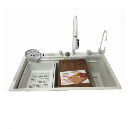 Chiuveta Bucatarie Multifunctionala Aquos Alb [4]