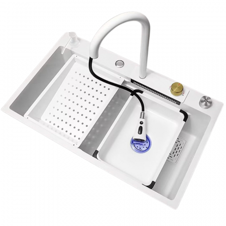 Chiuveta Bucatarie Multifunctionala Aquos Alb [12]