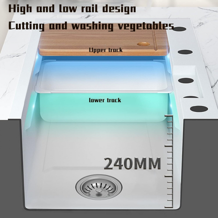 Chiuveta Bucatarie Multifunctionala Aquos Alb [13]
