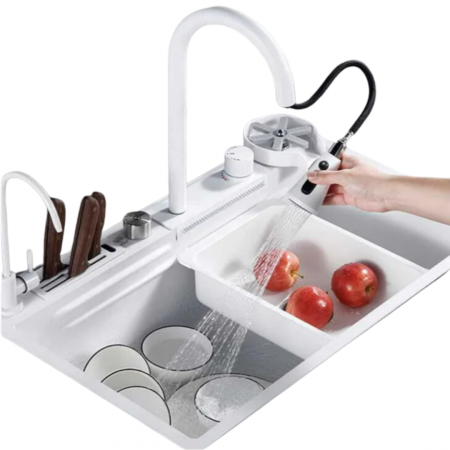 BUCATARIE - Chiuveta Bucatarie Multifunctionala Aquos Alb