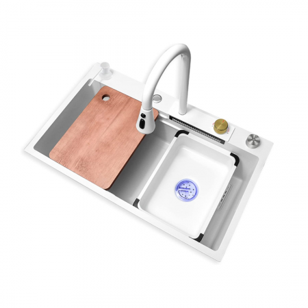 Chiuveta Bucatarie Multifunctionala Aquos Alb [5]