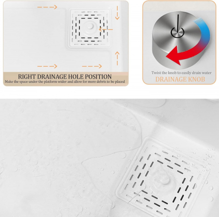 Chiuveta Bucatarie Multifunctionala Aquos Alb [19]