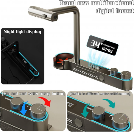 Chiuveta Bucatarie Multifunctionala Glimma, Culoare Gri, Otel Inoxidabil [10]