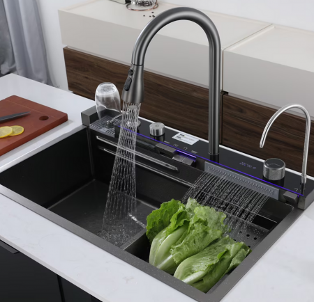 Chiuveta Bucatarie Multifunctionala Riva Gri Inchis [3]