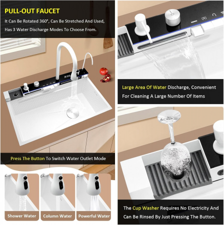 Chiuveta Bucatarie Multifunctionala Riva Alb [5]