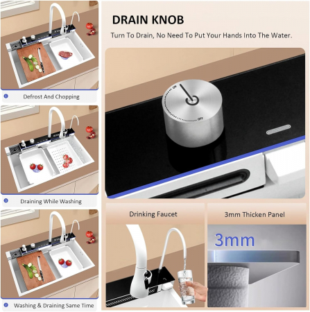 Chiuveta Bucatarie Multifunctionala Riva Alb [6]