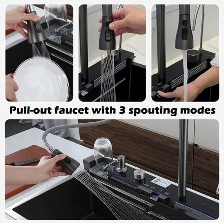 Chiuveta Bucatarie Multifunctionala Riva Gri Inchis [8]