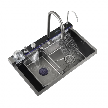 BUCATARIE - Chiuveta Bucatarie Multifunctionala Riva Gri Inchis