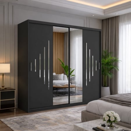Dulapuri / Dressinguri - Dressing VOLA 200 Gri Cu Accente SILVER