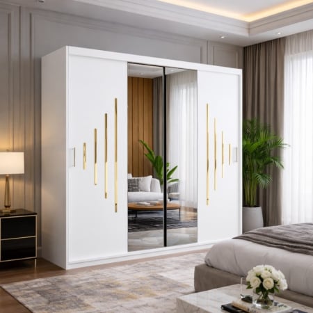 Dulapuri / Dressinguri - Dressing VOLA 200 Alb Cu Accente GOLD