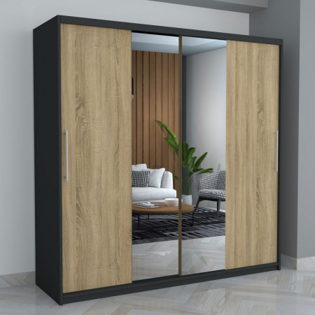 Dulapuri / Dressinguri - Dulap B10 Wenge/Sonoma 200CM Lungime